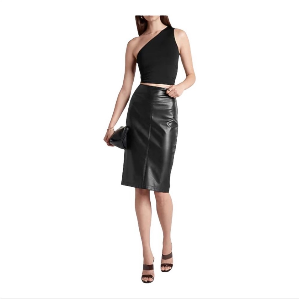Express Faux Leather Pencil Skirt